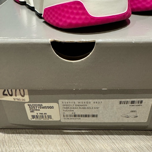 Balenciaga Speed Sneaker - Fuschia - size 38 - Picture 6 of 6
